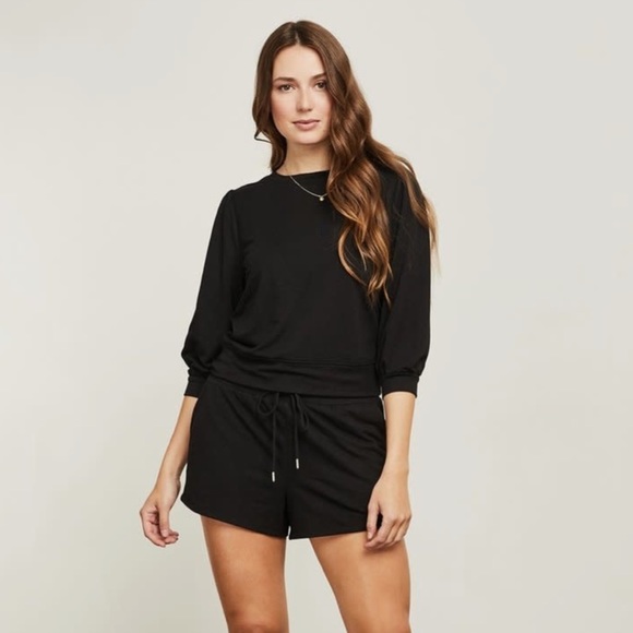 Gentle Fawn Tops - Gentle Fawn - Stevie Sweatshirt in Black